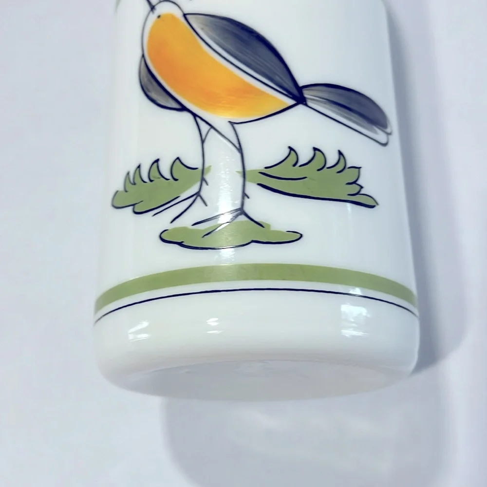 1970’s Milk Glass Bottle Vintage Bird Italy Egiasu Vase Kitchen Collectible 🇮🇹